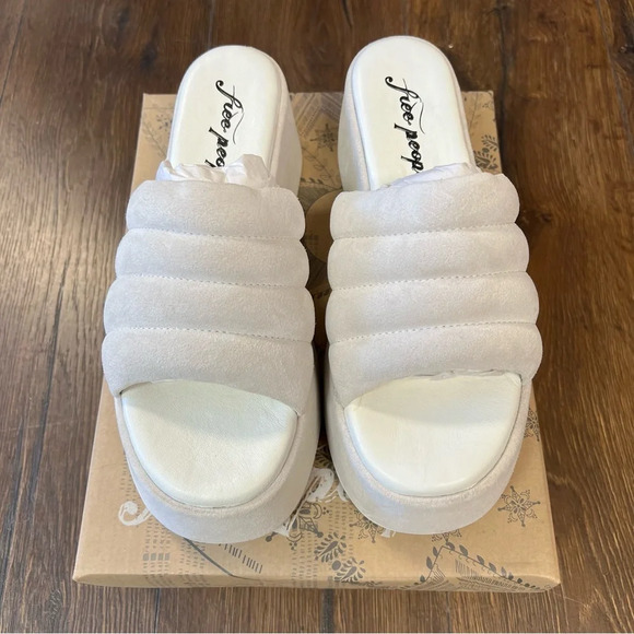 🆕 Free People Almost paradise platform in sea salt SZ 38 - Picture 2 of 7